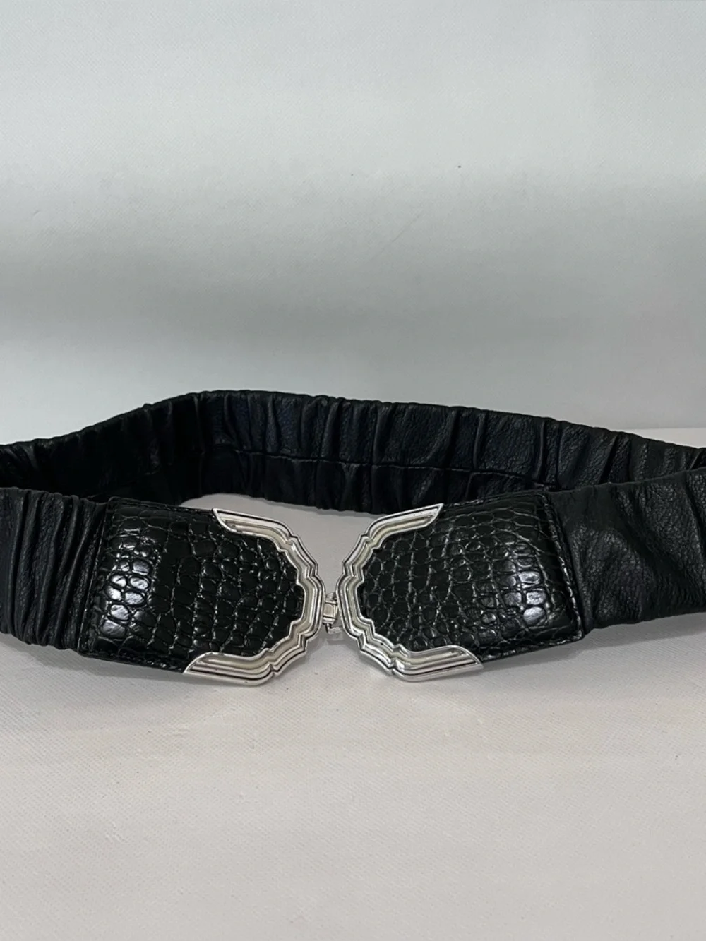 Brighton Stretchy Wide Black Belt